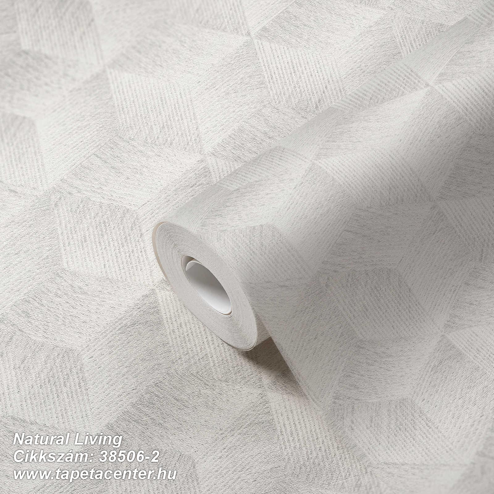Geometriai mintás,textil hatású,szürke,lemosható,vlies tapéta 